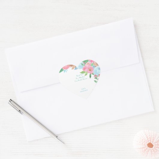 PASTEL FLORAL SPRING SUMMER  HART STICKER (Envelop)