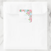 PASTEL FLORAL SPRING SUMMER  VIERKANTE STICKER (Tas)