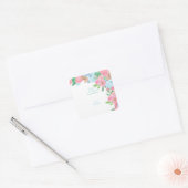 PASTEL FLORAL SPRING SUMMER  VIERKANTE STICKER (Envelop)