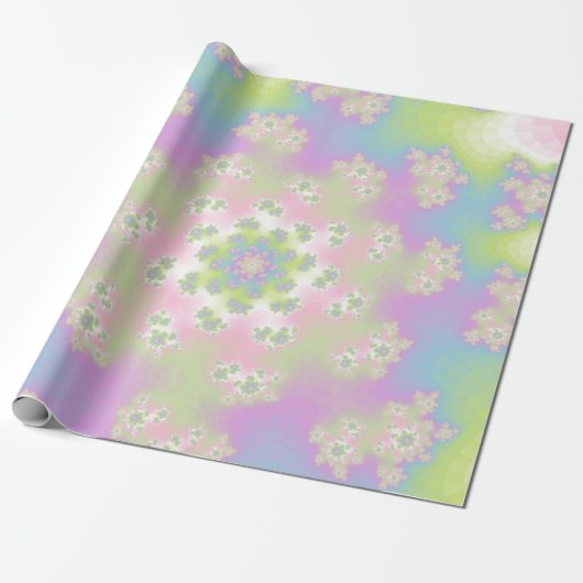 Pastel Floral Sprinkles Cadeaupapier (Uitgerold)