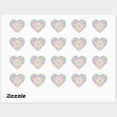Pastel Floral Sprinkles Hart Sticker (Vel)