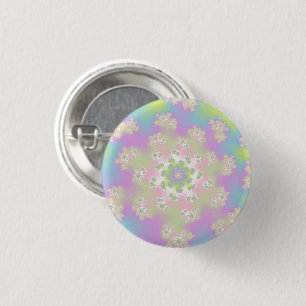 Pastel Floral Sprinkles Ronde Button 3,2 Cm