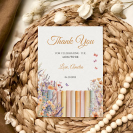 Pastel Floral Storybook Baby shower Bedankkaart