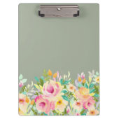 Pastel Floral Stylist Business Cliboard Klembord (Voorkant)