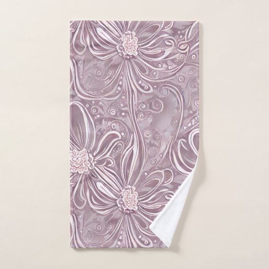 Pastel Floral Swirls Bad Handdoek (Handdoek)