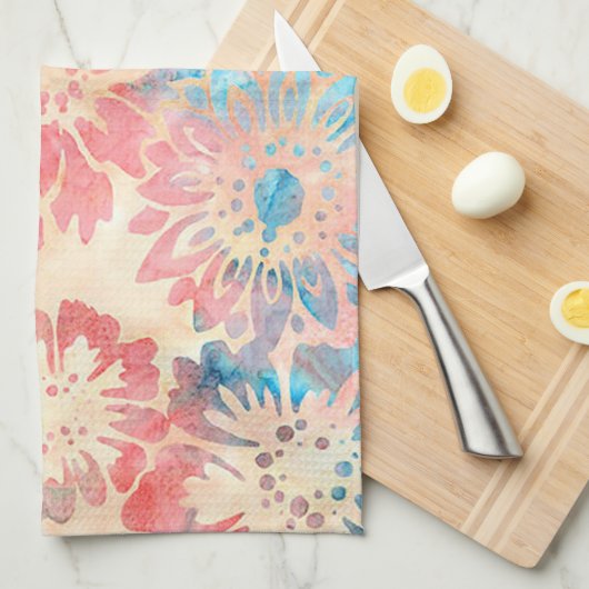 Pastel Floral Theedoek (Quarter Fold)