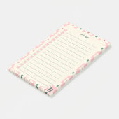 Pastel Floral To Do List Planner Design Post-it® Notes (Schuin)