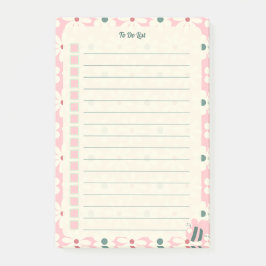 Pastel Floral To Do List Planner Design Post-it® Notes