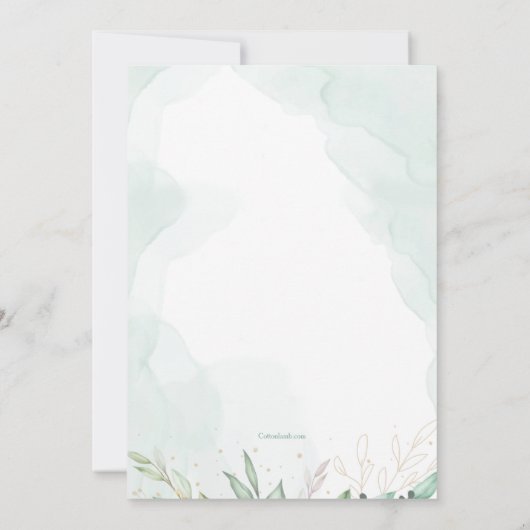 Pastel Floral Uitnodiging (Achterkant)