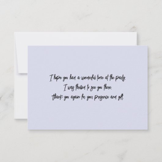 Pastel Floral Violet Vijf Petal Wilde Rozen Bedankkaart (Achterkant)