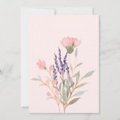 Pastel Floral Waterverf Brunch bruiloft Kaart (Achterkant)