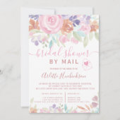 Pastel floral waterverf vrijgezellenfeest per post kaart (Voorkant)