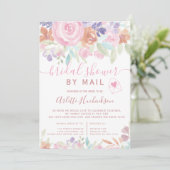 Pastel floral waterverf vrijgezellenfeest per post kaart (Staand voorkant)