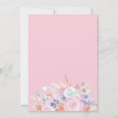 Pastel floral waterverf vrijgezellenfeest per post kaart (Achterkant)