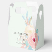 Pastel Floral Waterverf Wedding Bedankdoosjes (Geopend)