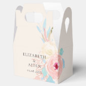 Pastel Floral Waterverf Wedding Bedankdoosjes (Geopend)