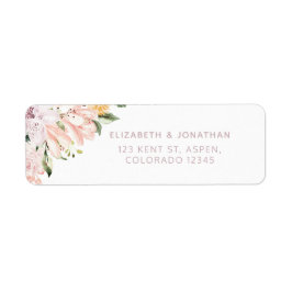 Pastel Floral Weddenschap Etiket