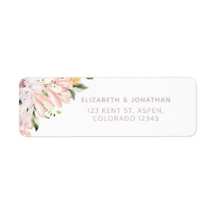 Pastel Floral Weddenschap Etiket