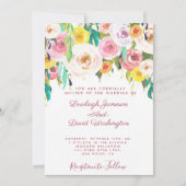 Pastel floral Weddenschap Kaart (Voorkant)