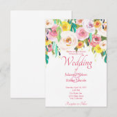 Pastel floral Weddenschap Kaart (Voorkant / Achterkant)