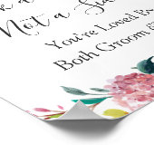 Pastel Floral Wedding Ceremony Pick a Seat Sign Poster (Hoek)