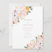 Pastel Floral Wedding Kaart (Voorkant)