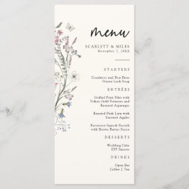 Pastel Floral Wedding Menu