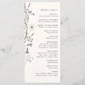 Pastel Floral Wedding Programmakaart (Achterkant)