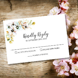 Pastel Floral Wedding RSVP Kaartje