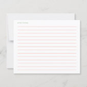 Pastel Floral Whimsical Bridal Shower Recipe Card (Achterkant)