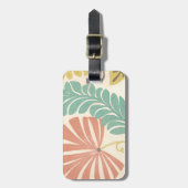 Pastel Floral-wijnstokken en bladeren op de achter Bagagelabel (Voorkant verticaal)