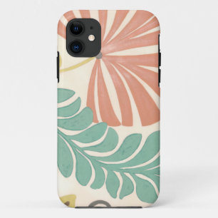 Pastel Floral-wijnstokken en bladeren op de achter iPhone 11 Hoesje