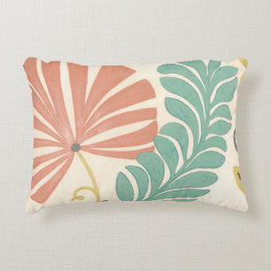 Pastel Floral-wijnstokken en bladeren op de achter Decoratief Kussen