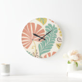 Pastel Floral-wijnstokken en bladeren op de achter Grote Klok (Huis)