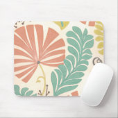 Pastel Floral-wijnstokken en bladeren op de achter Muismat (Met muis)