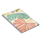 Pastel Floral-wijnstokken en bladeren op de achter Notitieboek (Rechterzijde)