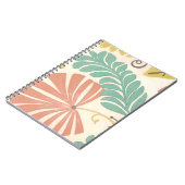 Pastel Floral-wijnstokken en bladeren op de achter Notitieboek (Linkerzijde)