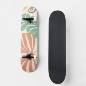 Pastel Floral-wijnstokken en bladeren op de achter Persoonlijk Skateboard (Voorkant)