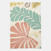 Pastel Floral-wijnstokken en bladeren op de achter Theedoek (Verticaal)