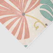 Pastel Floral-wijnstokken en bladeren op de achter Tissuepapier (Detail)