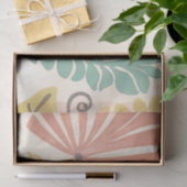 Pastel Floral-wijnstokken en bladeren op de achter Tissuepapier (Geschenk)