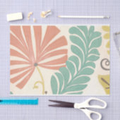 Pastel Floral-wijnstokken en bladeren op de achter Tissuepapier (Craft)