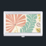 Pastel Floral-wijnstokken en bladeren op de achter Visitekaarthouder<br><div class="desc">Florale wijnstokken en bladeren in pastelkleuren zijn het onderwerp van dit stuk van Erica J. Vess. Het mengsel van pastels op de crèmeachtergrond helpt het schilderij eruit te zien zonder de zintuigen te overweldigen. Zet deze tropische print vandaag in je huis!</div>