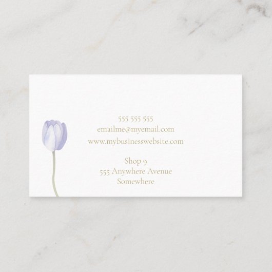 Pastel Floral Womens Elegant Designer Stylist Busi Visitekaartje (Achterkant)