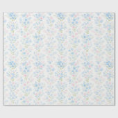 Pastel Floral Wrapping Paper Cadeaupapier (Vlak)