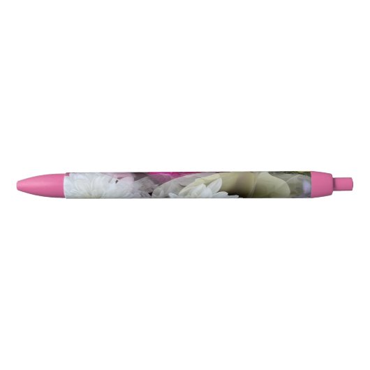 Pastel Floral Zwarte Inkt Pen (Voorkant)
