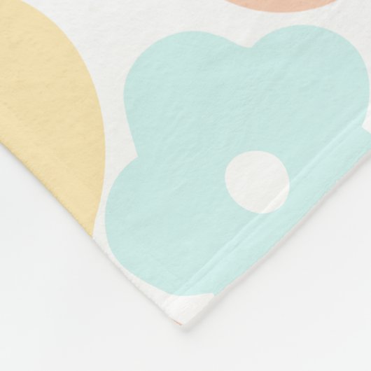 Pastel florale flacon fleece deken (Hoek)