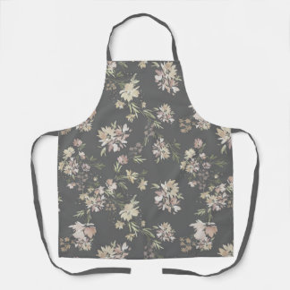 Pastel Florals All-Over Print Apron Schort