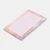 Pastel Florals Chic Script Personalized Post-it® Notes (Schuin)
