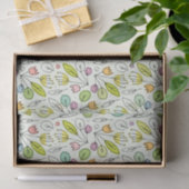 Pastel Florals en bladeren 2 Tissuepapier (Geschenk)